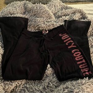 Juicy Couture Black Sweatpants with Pink Label